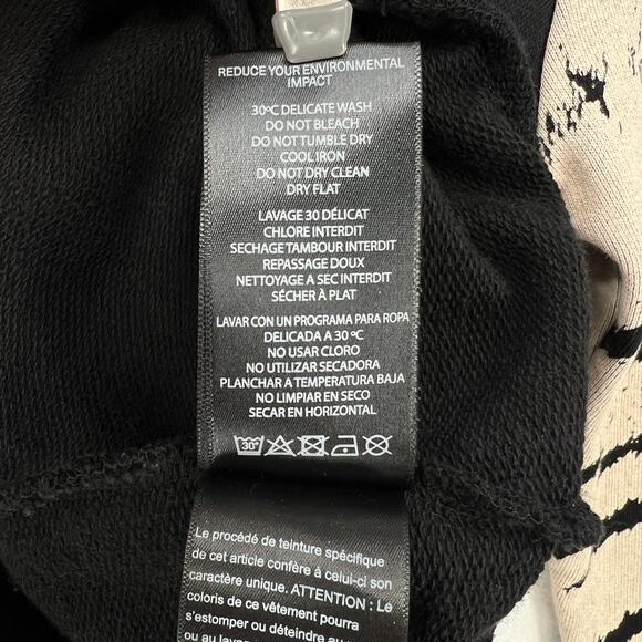 ELEVEN PARIS Graphic Crew Neck Sweatshirt Mens Small Black Skulls Edgy Goth Cozy - Picture 10 of 13